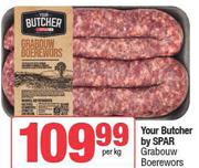 Your Butcher By Spar Grabouw Boerewors-Per Kg
