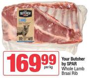 Your Butcher By Spar Whole Lamb Braai Rin-Per Kg