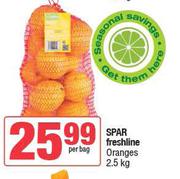 Spar Freshline Oranges-2.5kg Per Bag