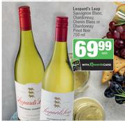 Leopard's Leap Sauvignon Blanc, Chardonnay, Chenin Blanc Or Chardonnay Pinot Noir-750ml Each