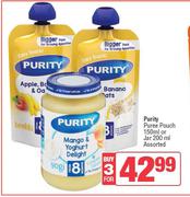 Purity Puree Pouch 150ml Or Jar 200ml Assorted-For 3
