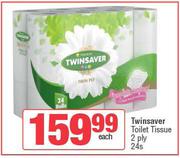 Twinsaver Toilet Tissue 2 Ply-24s Each