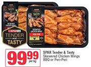 Spar Tender & Tasty Skewered Chicken Wings BBQ Or Peri Peri-Per Kg