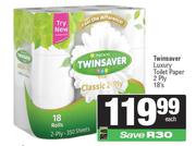 Twinsaver Luxury Toilet Paper 2 Ply-18's