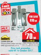 Builders 3 Lever Lock Set-Per Pack