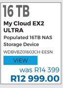 WD 16TB My Cloud EX2 Ultra Unpopulated 16TB NAS Storage Device WDBVBZ0160JCH-EESN