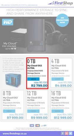 First Shop : Western Digital My Cloud Ex2 Ultra (12 Sep - 30 Oct 2016), page 1