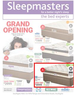 Sleepmasters Southgate : Grand Opening (26 April - 29 April 2018) , page 1