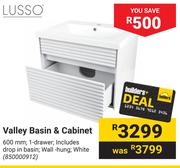 Lusso Valley Basin & Cabinet
