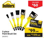 Builders 5 Piece Paint Brush Set-Per Set