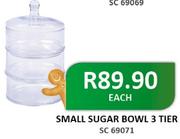 Small Sugar Bowl 3 Tier-Each