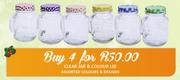 Clear Jar & Colour LID Set of 4 (Assorted Colours & Designs)