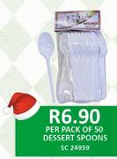 Disposable Dessert Spoons-Per 50 Pack