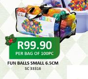 Fun Balls Small 6.5cm SC33316-Per Bag Of 100PC
