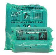 Refuse Bag Blk 18Mic 750x950mm-Per Pack Of 200