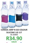 Consol Grip N Go Colour Silicone Lid-1Lt Each