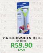 Veg Peeler S/Steel & Handle-Each