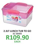 Sistema 2.3Lt Lunch Tub To Go-Each