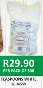 Teaspoons White-Per Pack Of 500
