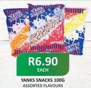 Yanks Snacks Assorted Flavours-100g Each