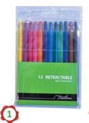 Retractable Wax Crayons 12 Piece
