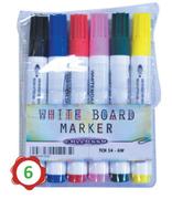Collosso White Board Marker 6 Piece