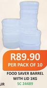 Food Saver Barrel With Lid 1Kg-Per Pack Of 10