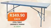 Steel Table 1800x760mm-Each