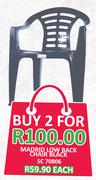 Madrid Low Back Chair Black-Each