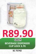 Beverage Dispenser Clip Lock 3.7Ltr-Each