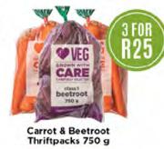 Carrot & Beetroot Thriftpacks-3X750g