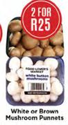 White Or Brown Mushroom Punnets-For 2