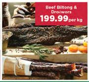 Beef Biltong & Droewors-Per Kg