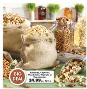 Almonds, Cashews, Mixed Nuts, Walnuts Or Macadamias-Per 100g