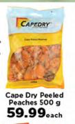 Cape Dry Peeled Peaches-500g Each