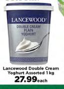 Lancewood Double Cream Yoghurt Assorted-1Kg Each