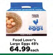 Food Lover's Large Eggs-48's Each