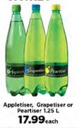 Appletiser, Grapetiser Or Peartiser-1.25Ltr Each