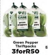 Green Pepper Thriftpacks-For 3