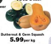 Butternut & Gem Squash-Per kg