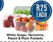 White Grape, Nectarine, Peach & Plum Punnets-Each