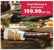 Beef Biltong & Droewors-Per Kg