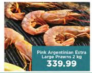 Pink Argentinian Pink Extra Large Prawns-2kg Each