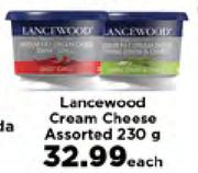 Lancewood Cream Cheese Assorted-230g Each