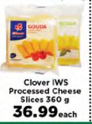 Clover IWS Processed Cheese Slices-360g Each