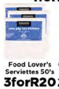 Food Lover's Serviettes-3x50's