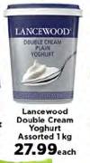 Lancewood Double Cream Yoghurt Assorted-1Kg Each
