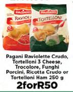 Pagani Raviolette Crudo,Tortelloni 3 Cheese,Trocolore,Funghi Porcini-2 x 250g