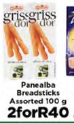 Panealba Breadsticks Assorted-2 x 100g