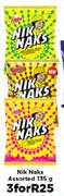 Nik Naks Assorted-3 x 135g